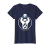 Mademark Polar Bear Throws Ice Into Fire Funny Design T-Shirt - Navy Blue