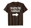 ShirtZilla I'm with The Gazelle Halloween Gazelle T-Shirt - Brown