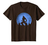 Ideas Halloween costume " Wolf moon " Wolf Halloween Costume Werewolf Blue Moon Scary for Men Boys T-Shirt - Brown