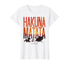 Disney Lion King Hakuna Matata Sunset Fill Trio Logo T-Shirt - White
