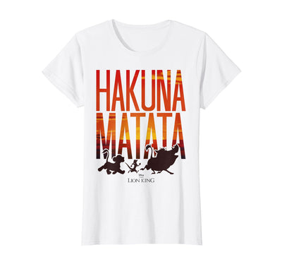 Lion King Hakuna Matata Sunset Fill Trio Logo T-Shirt