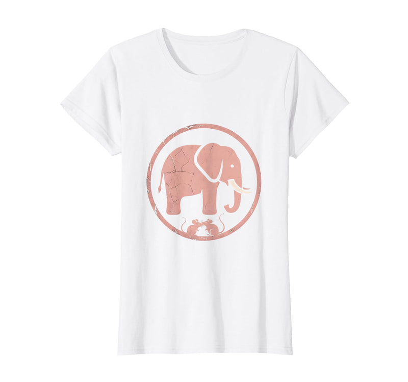 Mademark Be Kind Elephant and Mouse Gentle Touch Design T-Shirt - Women - White