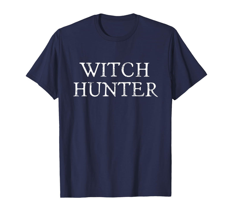 Witch Hunter Halloween Funny Witch Hunter Halloween Costume Easy Lazy T-Shirt - Navy Blue