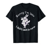 Sorry I'm Late, I Didn't Want to Come White Rabbit Watch T-Shirt in Black