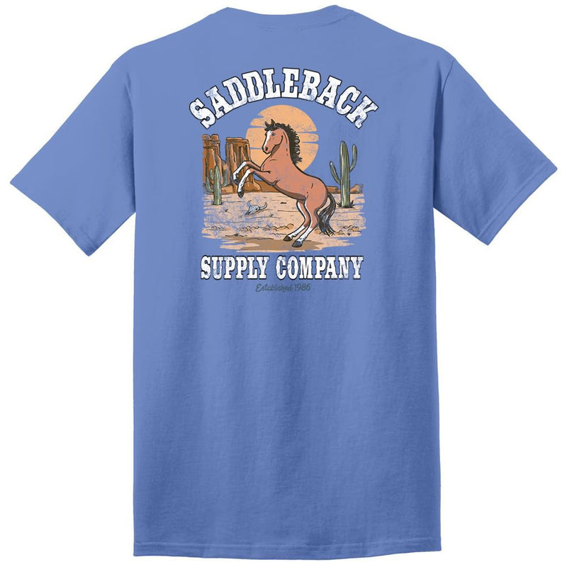 Saddleback Supply Men's Horse with No Name Heavy Tees - Carolina Blue / Horse With No Name