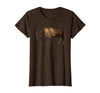 Altes Büffel-Design Buffalo Vintage Retro American Bison T-Shirt - Brown