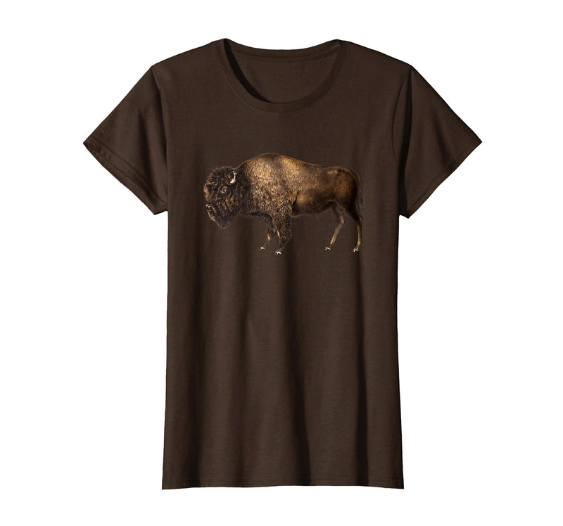 Altes Büffel-Design Buffalo Vintage Retro American Bison T-Shirt - Brown