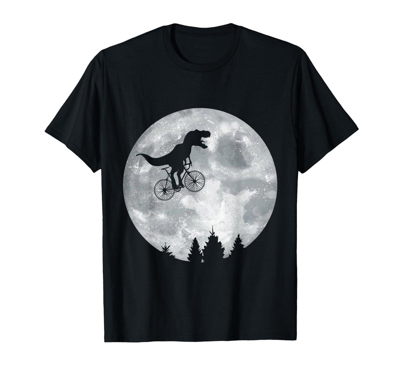 Check out my other Dinosaur T-shirts Dino Trex Riding Moon Bike Halloween Lunar Cycling T-Shirt - Black