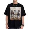 DRTGEDS Horses Running Art Printing Short Sleeve Cotton Lightweight Pullover Summer Casual Sweatshirts - Black