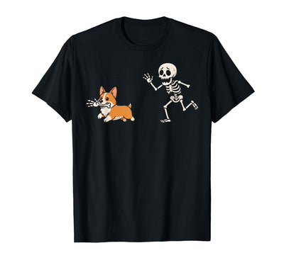 Halloween Corgi Welsh Corgi Spooky Funny Costume Corgi Skeleton Hand Halloween T-Shirt