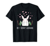 Cute Bunny Grandma Rabbit Grandmother T-Shirt in Black