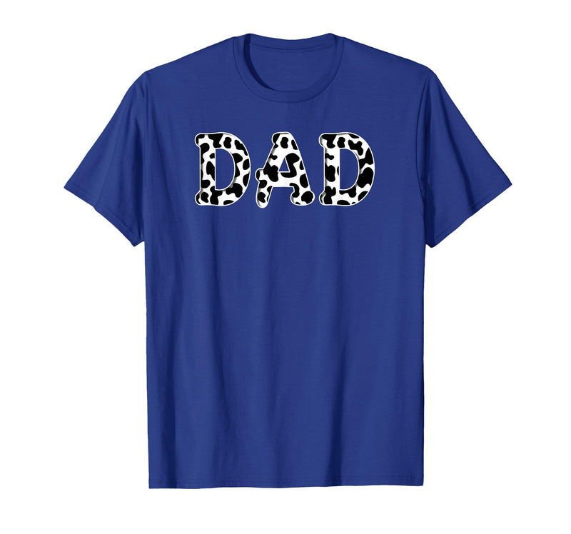 Cow Pattern Print Family Matching Birthday Apparel Cow Dad Birthday Family Matching Girl Boy Farm Birthday T-Shirt - Royal