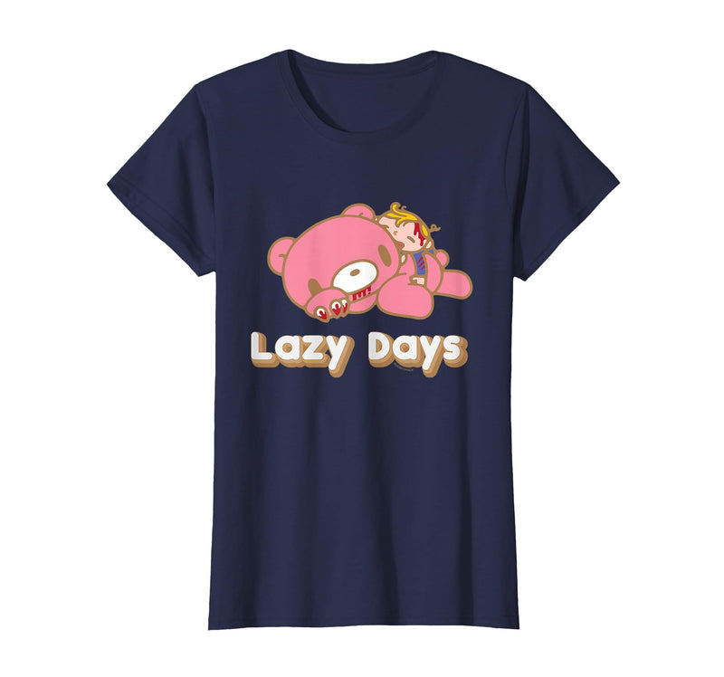 Gloomy Bear The Naughty Grizzly & Pity Lazy Days Anime T-Shirt - Navy Blue