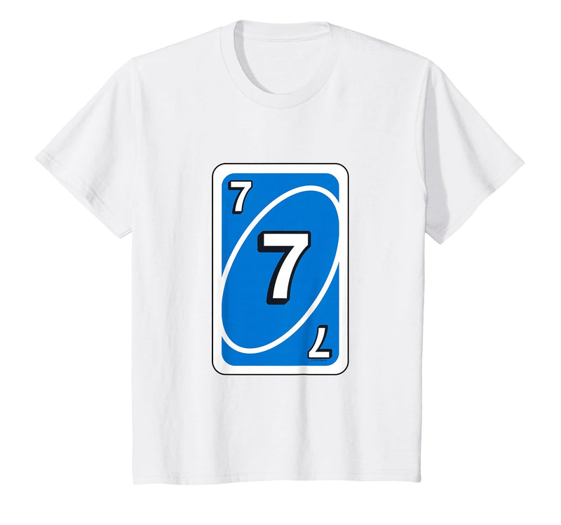 UNO Halloween Blue 7" Card T-Shirt - White