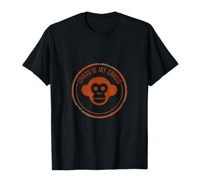 Mademark Chaos Is My Cardio Funny Monkey Design T-Shirt - Men - Black