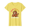 Mademark Head Monkey In Charge Circus Boss Design T-Shirt - Women - Lemon Yellow