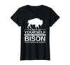 Bison Gift Bison Lover Accessories & Buffalo Stuff Cool Bison Design for Men Women Buffalo Animal Lovers Bison T-Shirt -