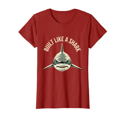 Built Like a Shark Bold Women's Graphic Design T-Shirt