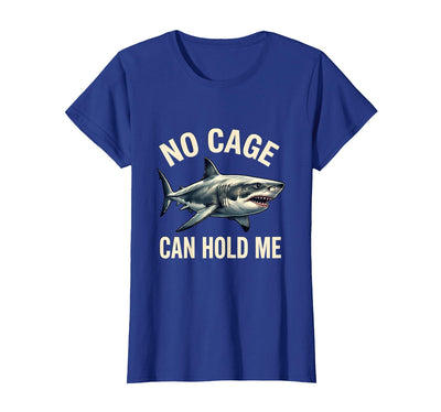 No Cage Can Hold Me Wild Shark Men Design T-Shirt