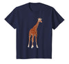 Cute Kidz Giraffe Kids Tee Shirt - Boys & Girls Age 3-12 T-Shirt - Navy Blue
