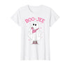 Spooky Season Ghost Halloween Boujee Boo-Jee Boo-JEE Spooky Season Ghost Pink Halloween Pumpkin Boujee T-Shirt - White