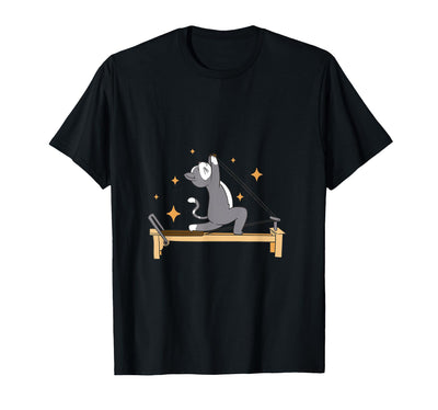 Cat Doing Pilates Workout Routine T-Shirt