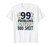 Mademark Ghost & Spirits - Ghost (99 Problems All) T-Shirt - White-99 Problems All Boo Sheet