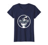 Mademark Shark Bursting Through a Toilet Bowl Graphic T-Shirt - Navy Blue