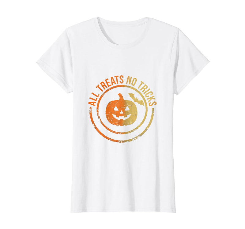 Mademark All Treats No Tricks Halloween Design T-Shirt - White