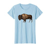 Altes Büffel-Design Buffalo Vintage Retro American Bison T-Shirt - Baby Blue