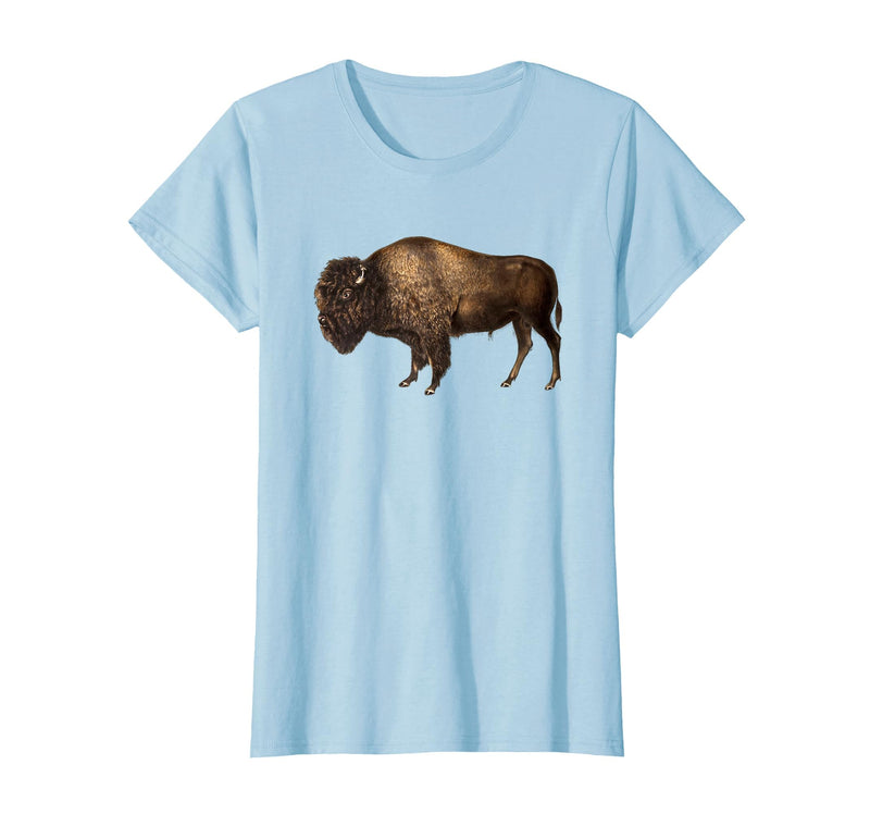 Altes Büffel-Design Buffalo Vintage Retro American Bison T-Shirt - Baby Blue