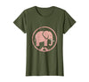 Mademark Be Kind Elephant and Mouse Gentle Touch Design T-Shirt - Women - Olive Green