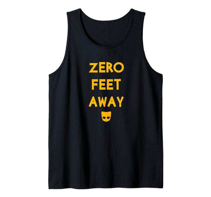 IfYouKnowYouKnow Zero 0 Feet Away Funny Gay Cruising Tank Top - Black