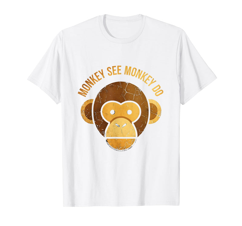 Mademark Monkey See Monkey Do Funny Primate Design T-Shirt - Men - White
