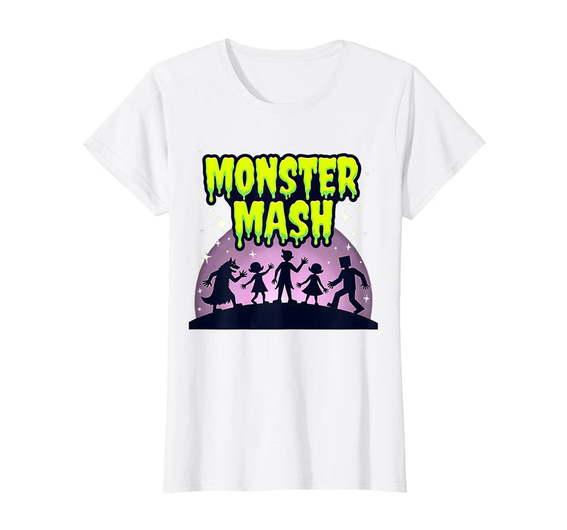 Mademark Halloween - Monsters & Creatures T-Shirt - White-monster Mash: Spooky Halloween Dance Party for All Ages