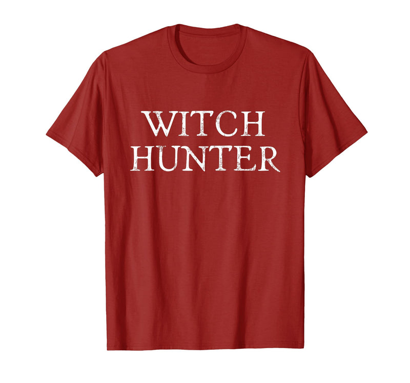 Witch Hunter Halloween Funny Witch Hunter Halloween Costume Easy Lazy T-Shirt - Cranberry Red