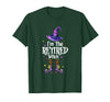 Funny Quote Horror Costume Party Family Friends I'm The Retired Witch Spooky Scary Halloween Retiree Women T-Shirt - Dark
