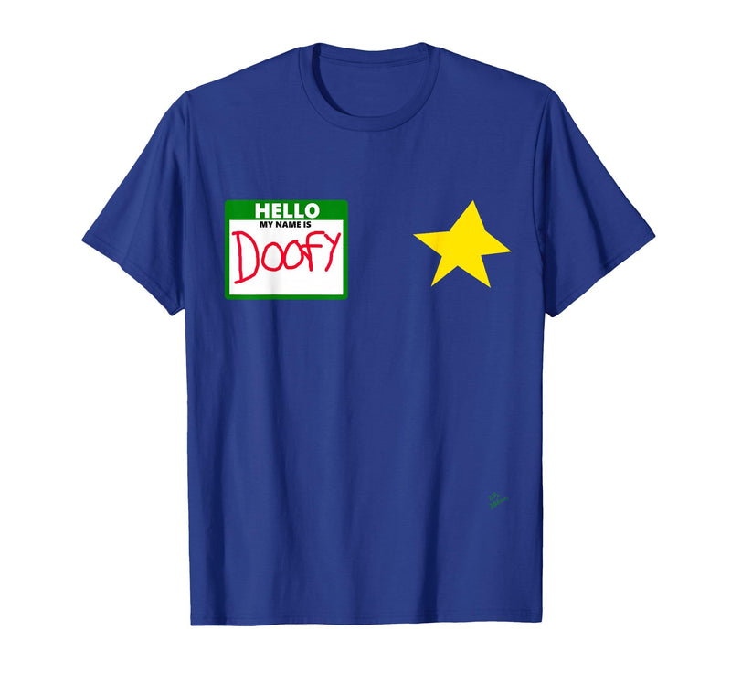 halloween costumes by Jean Olivier Funny Halloween Officer tee - doofy Costume Halloween T-Shirt - Royal Blue