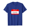 Hello My Name is Funny Halloween Costume Tees Hello My Name is Zeus Funny Halloween Greek Gods Tshirt T-Shirt - Royal Blue