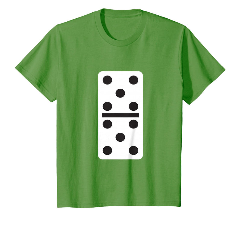 Fun and Easy Halloween Costume T-Shirts - Dominoes Double Five Dominoes Halloween Costume 5 Domino Game T-Shirt - Grass Green