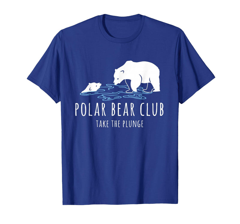 Global Warming Awareness Arctic Winter Ice Polar Bear Club Take The Plunge Ice Bear T-Shirt - Royal Blue