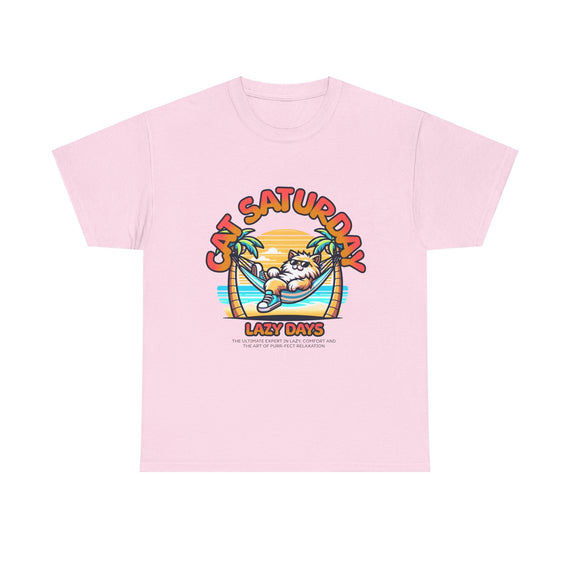 GENERIC cat Unisex Heavy Cotton Tee Light Pink - As Pictured