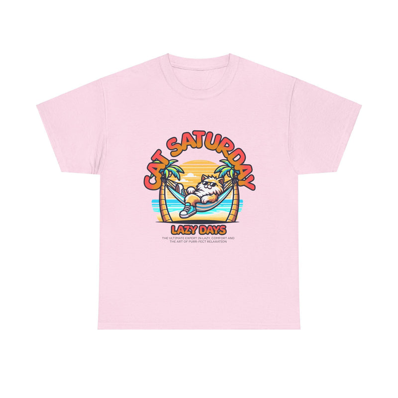 GENERIC cat Unisex Heavy Cotton Tee Light Pink - As Pictured