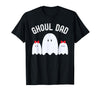 Ghoul Dad, Halloween Daddy Ghost Father of Two Ghost Girls T-Shirt - Black