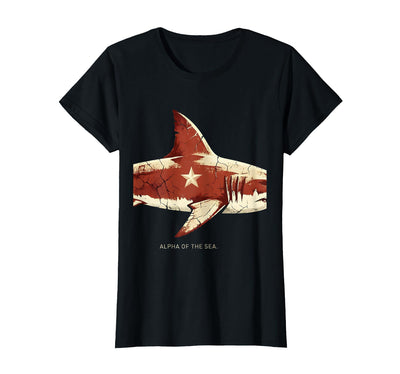 Alpha of the Sea Fierce Shark Women Design T-Shirt