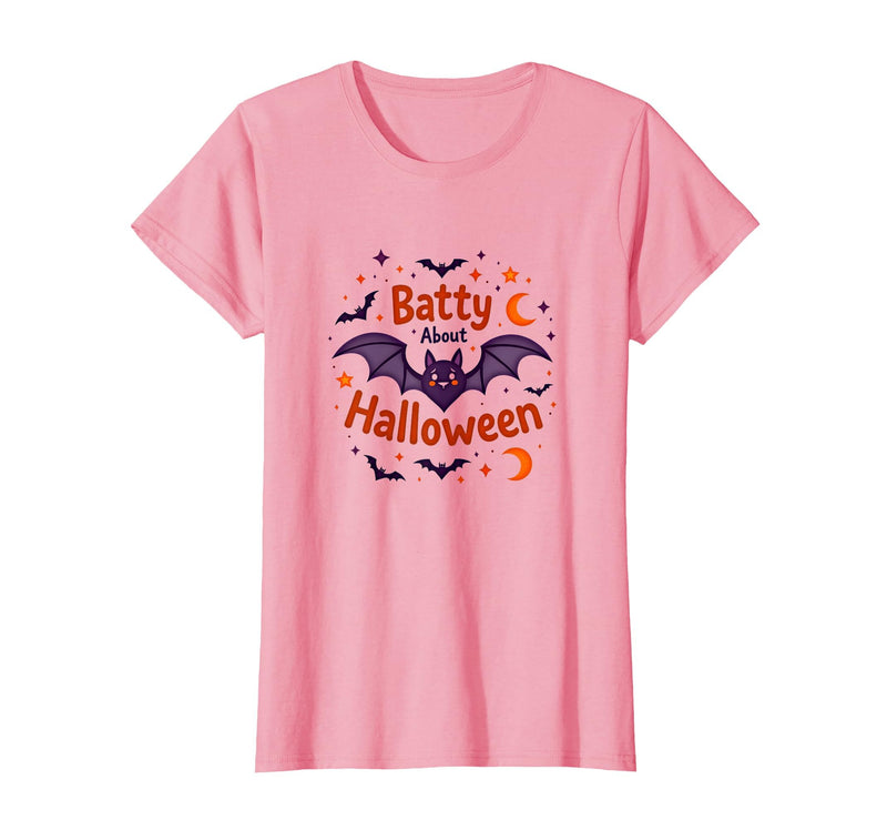 Mademark Halloween - Vampires, Zombies & Horror T-Shirt - Pink-cute Family-friendly Halloween Bat - Batty About
