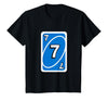 UNO Halloween Blue 7" Card T-Shirt - Black