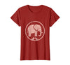 Mademark Be Kind Elephant and Mouse Gentle Touch Design T-Shirt - Women - Cranberry Red
