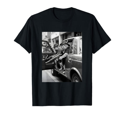 Funny Meme Apparel Gifts Funny Mafia Street Gangster Cats Meme T-Shirt