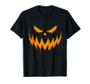 Vintage Jack o Lantern Halloween Tee Pumpkin Face Jack O Lantern Scary Carved Halloween Costume T-Shirt - Black